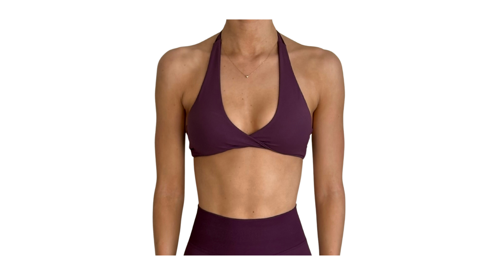 Twist Bra in Plum
