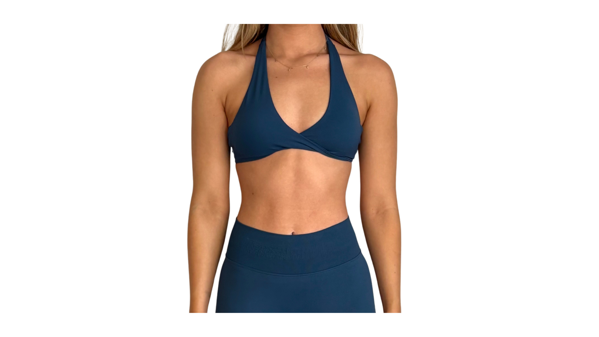 Twist Bra in Navy